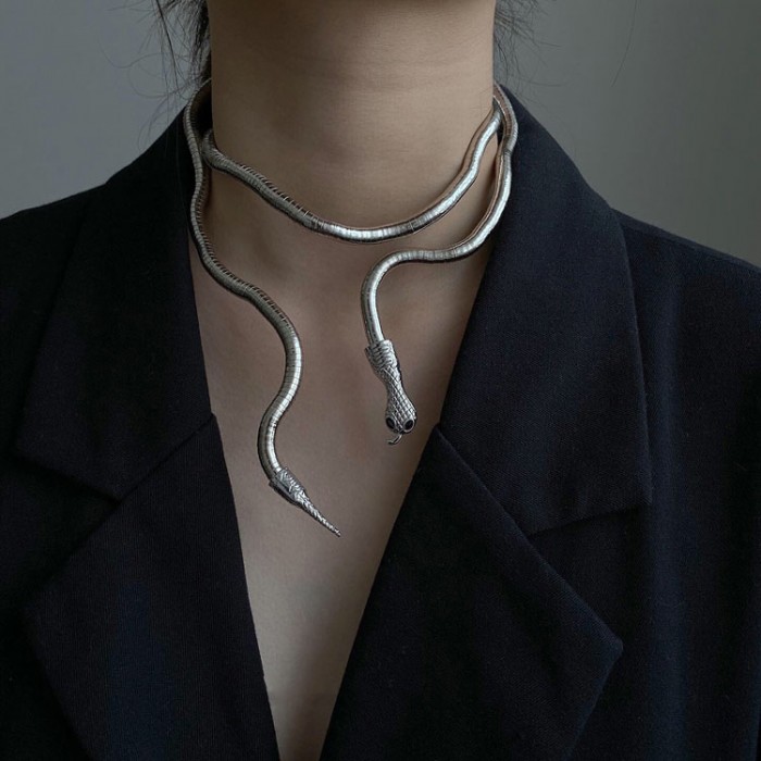 Ожерелье Snake золото/серебро