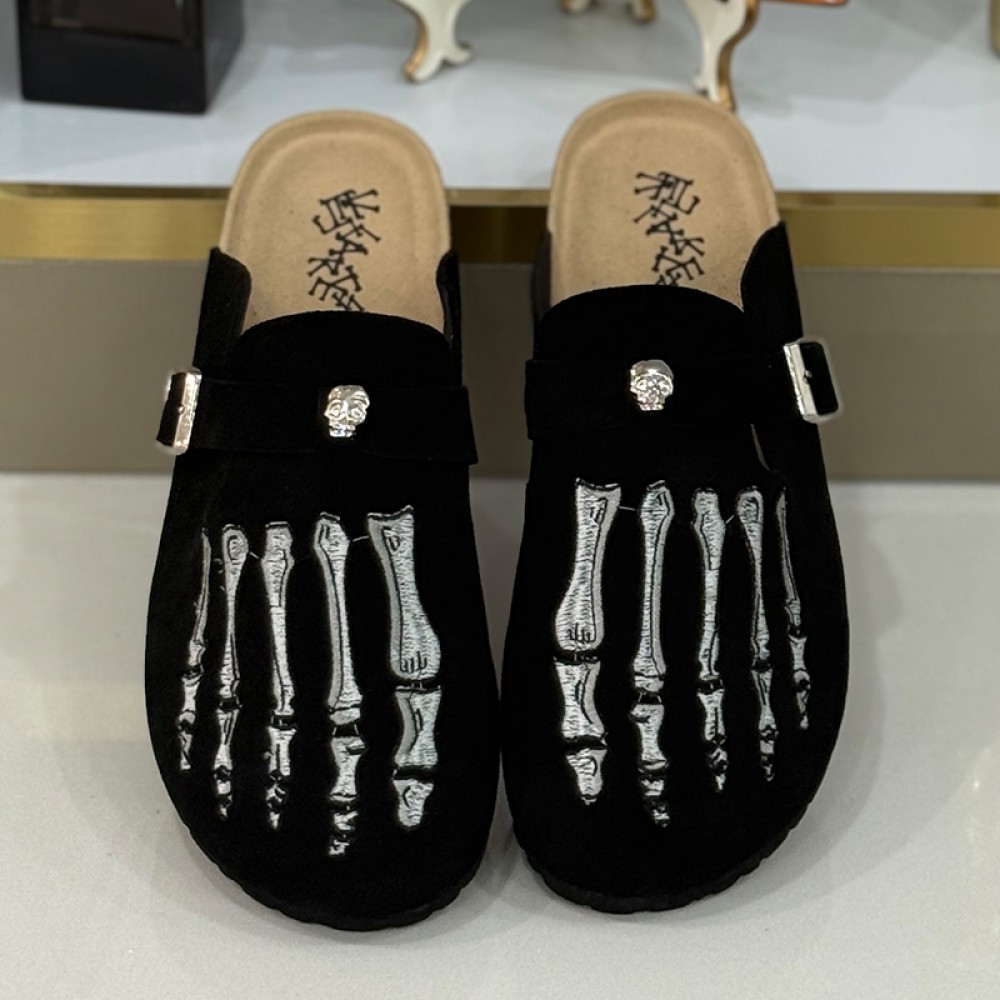 Вышитые замшевые мюли Birkenstocks