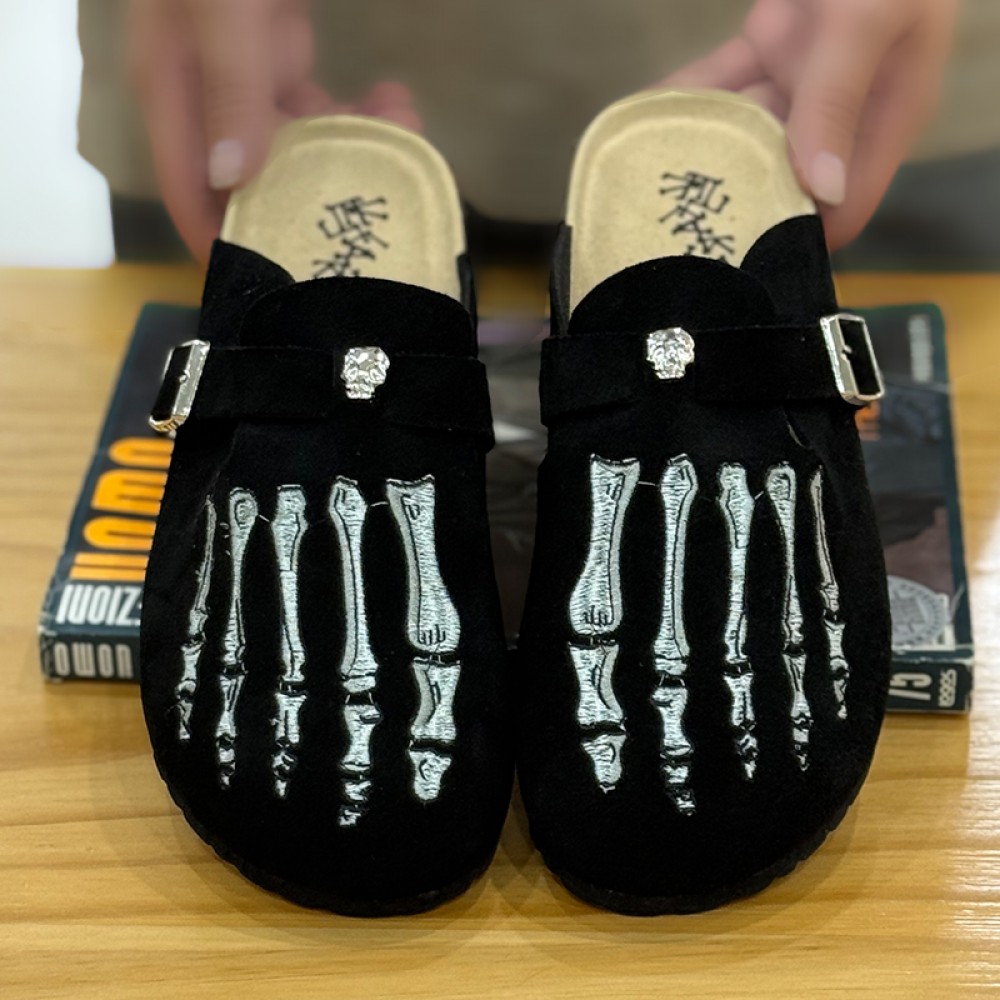 Вышитые замшевые мюли Birkenstocks
