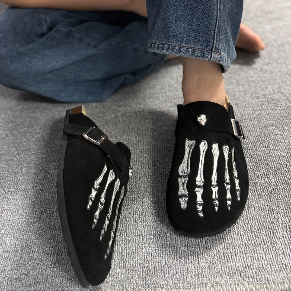 Вышитые замшевые мюли Birkenstocks