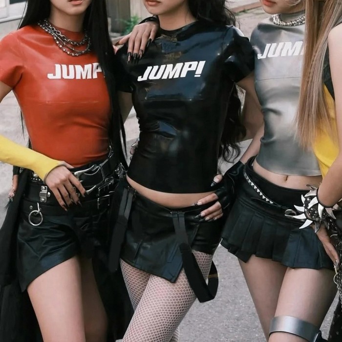Женская латексная футболка Jump ( 3 цвета )