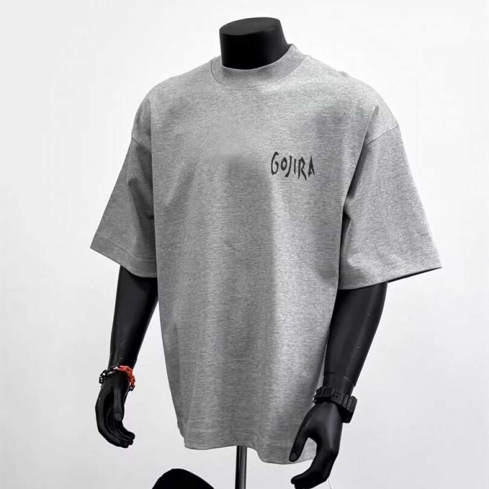 Свободная футболка Gojira с большим принтом змеи на спине  серого/белого/черного цвета