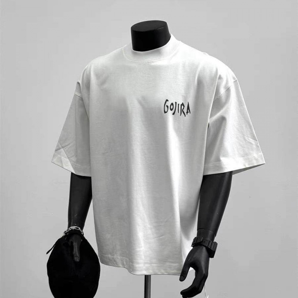Свободная футболка Gojira с большим принтом змеи на спине  серого/белого/черного цвета