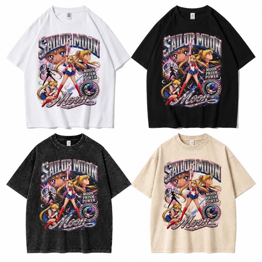 Футболка унісекс, oversize з принтом Sailor Moon ( 4 кольори ) Футболка унісекс, oversize з принтом Sailor Moon ( 4 кольори )