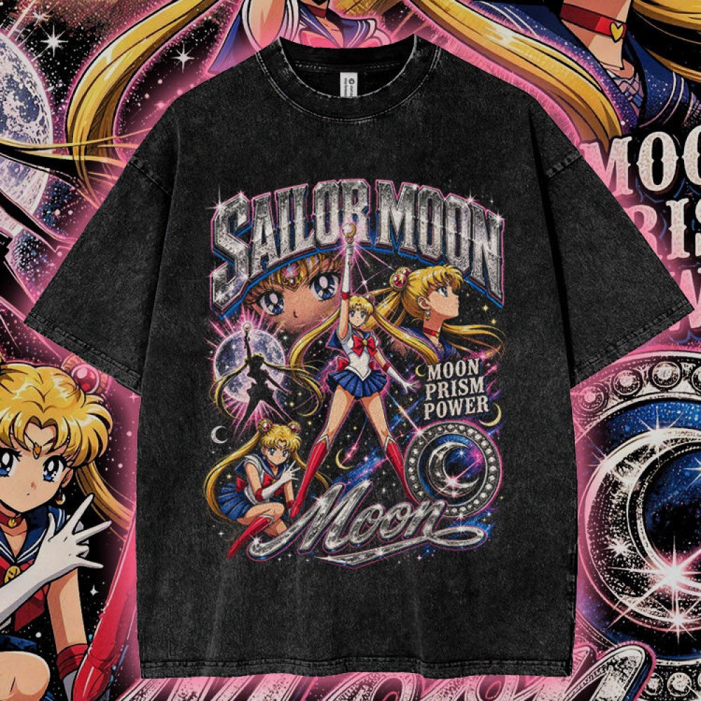 Футболка унісекс, oversize з принтом Sailor Moon ( 4 кольори ) Футболка унісекс, oversize з принтом Sailor Moon ( 4 кольори )