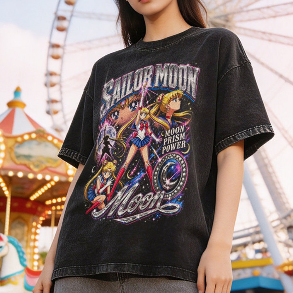 Футболка унісекс, oversize з принтом Sailor Moon ( 4 кольори ) Футболка унісекс, oversize з принтом Sailor Moon ( 4 кольори )