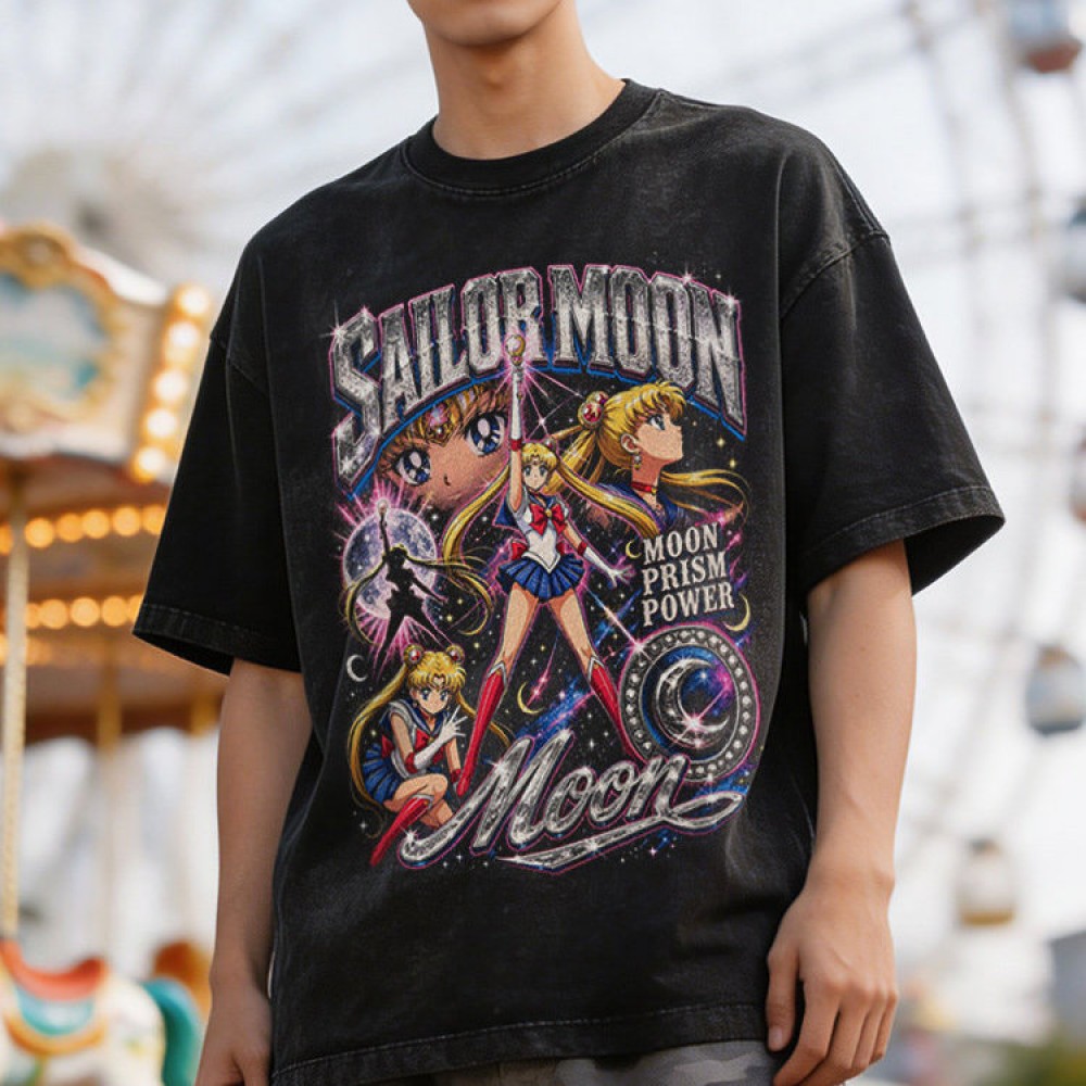 Футболка унісекс, oversize з принтом Sailor Moon ( 4 кольори ) Футболка унісекс, oversize з принтом Sailor Moon ( 4 кольори )