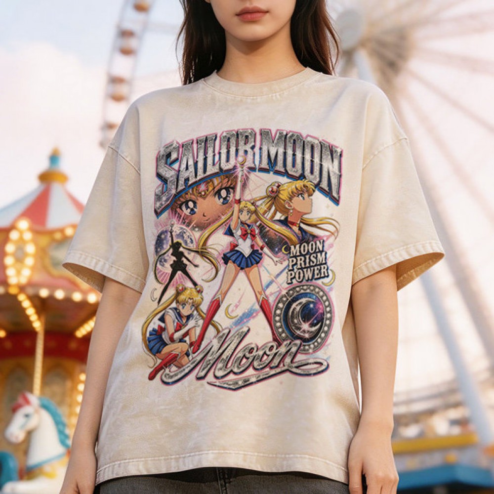 Футболка унісекс, oversize з принтом Sailor Moon ( 4 кольори ) Футболка унісекс, oversize з принтом Sailor Moon ( 4 кольори )
