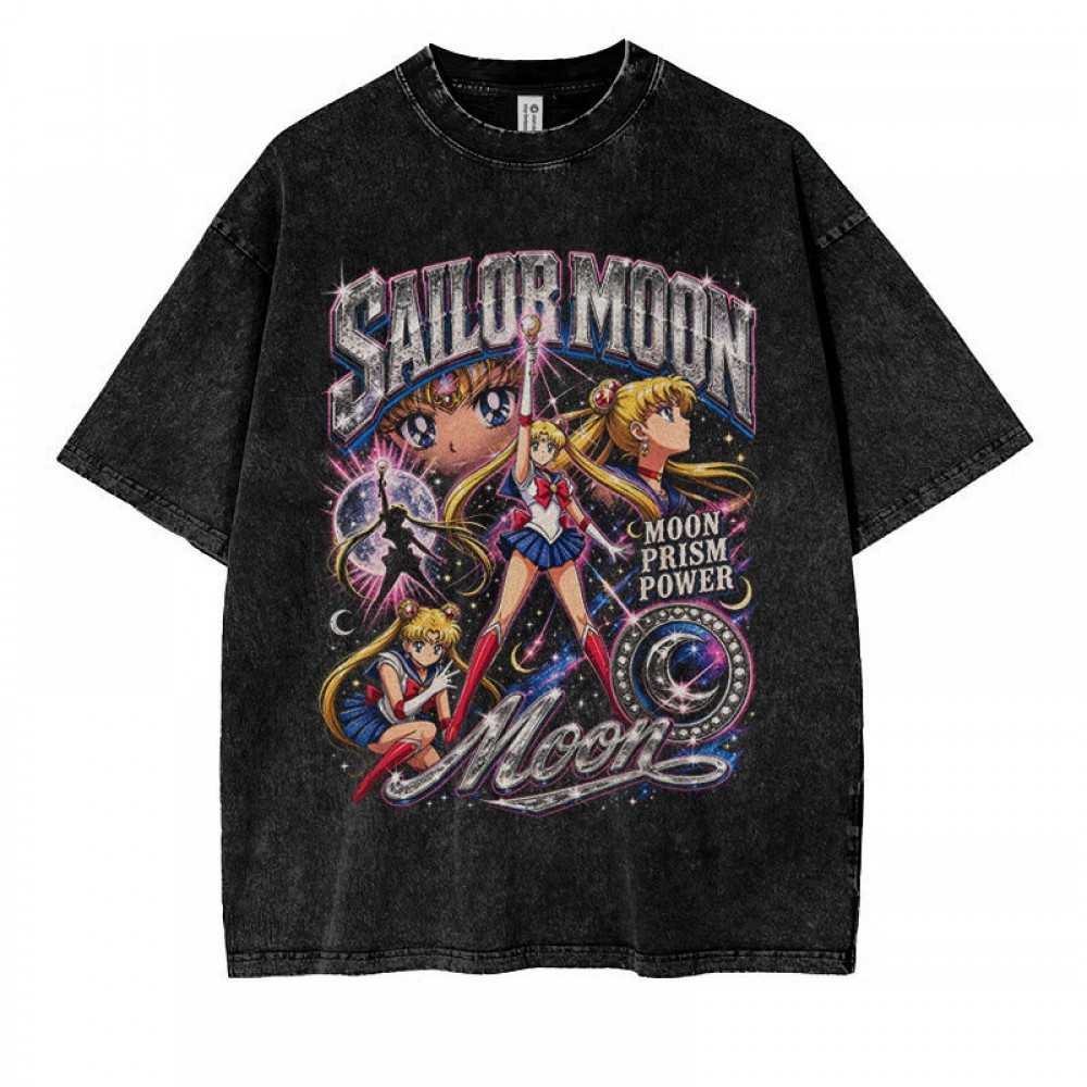 Футболка унісекс, oversize з принтом Sailor Moon ( 4 кольори ) Футболка унісекс, oversize з принтом Sailor Moon ( 4 кольори )