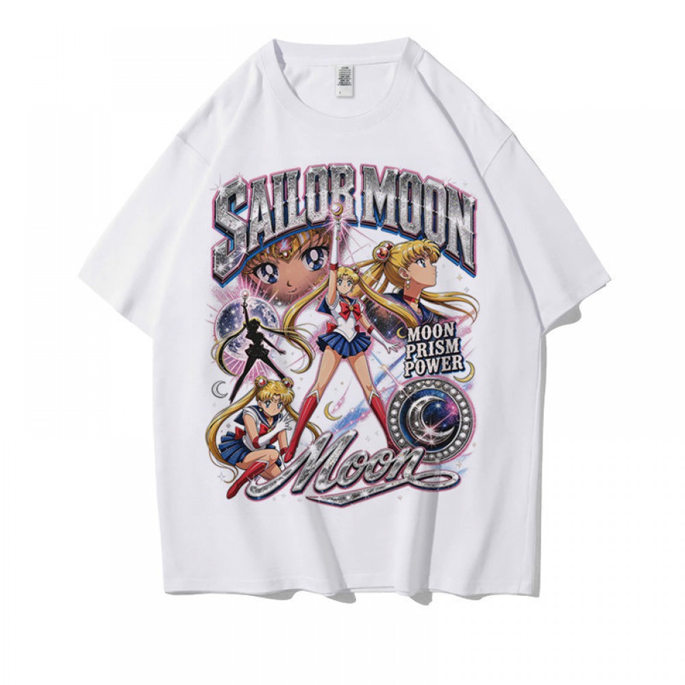 Футболка унісекс, oversize з принтом Sailor Moon ( 4 кольори ) Футболка унісекс, oversize з принтом Sailor Moon ( 4 кольори )