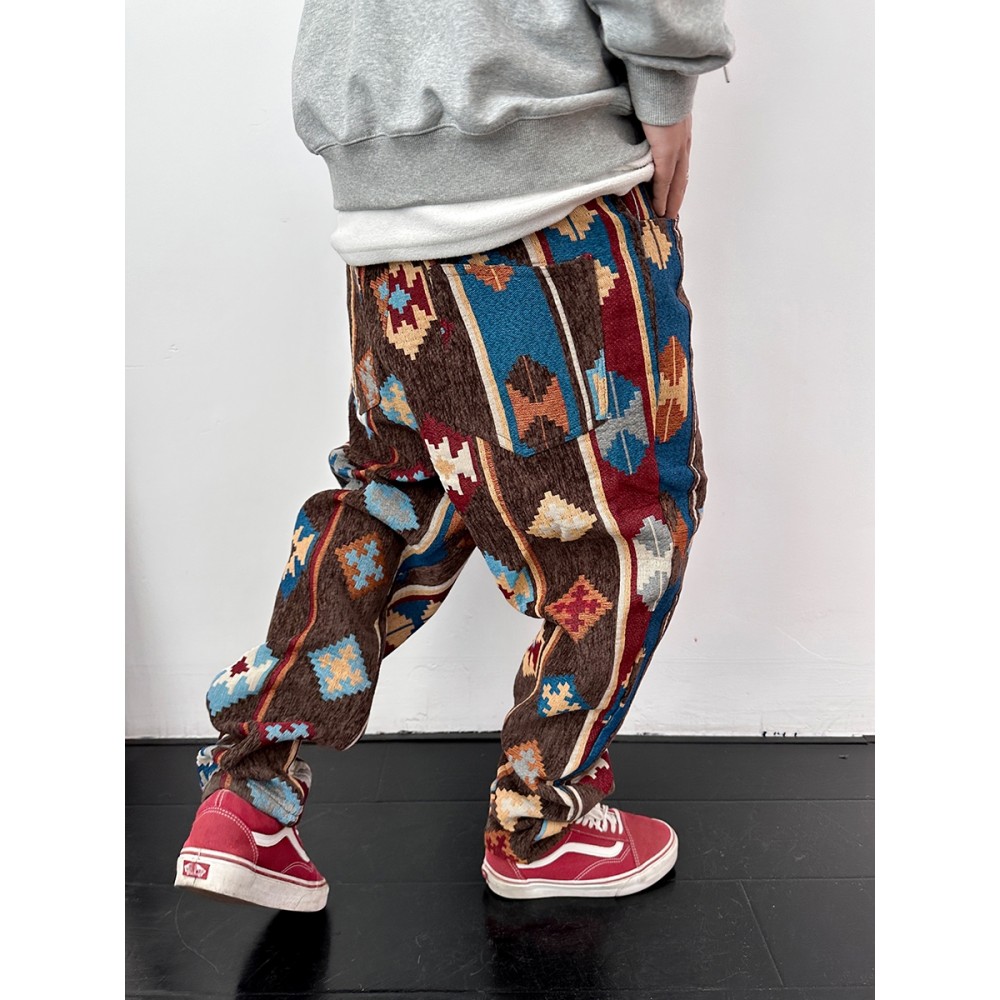 Штани жакардові в етнічному стилі 
